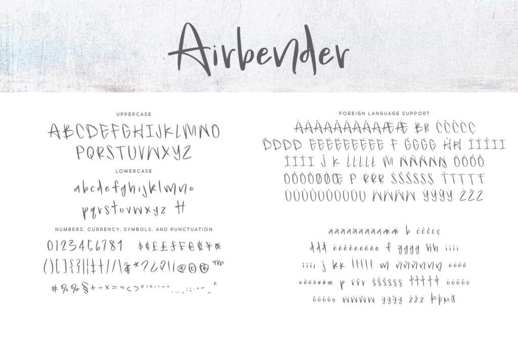 Airbender Letters