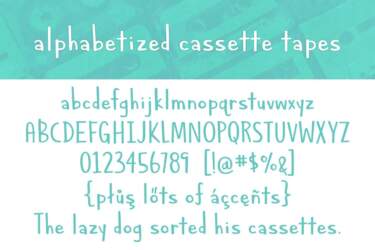 Alphabetized Cassette Tapes Letters