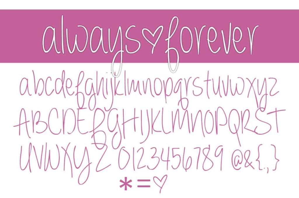 Always Forever Letters
