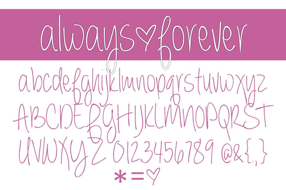 Always Forever Letters
