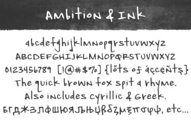 Ambition & Ink Demo Letters