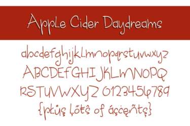 Apple Cider Daydreams Letters