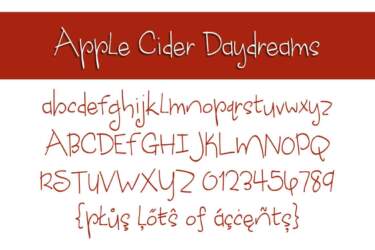 Apple Cider Daydreams Letters