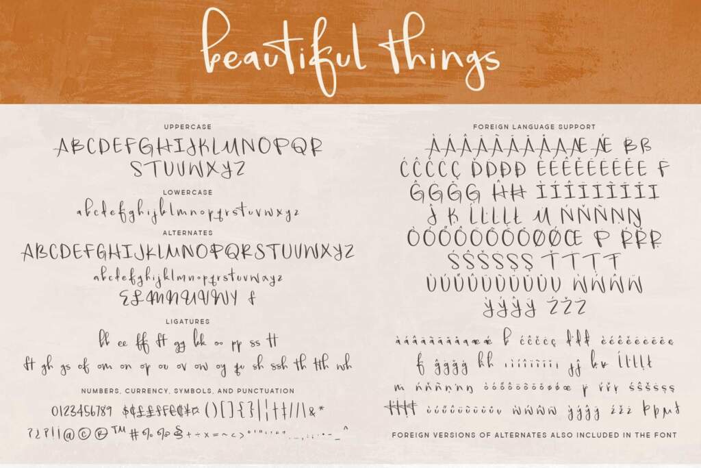 Beautiful Things Letters