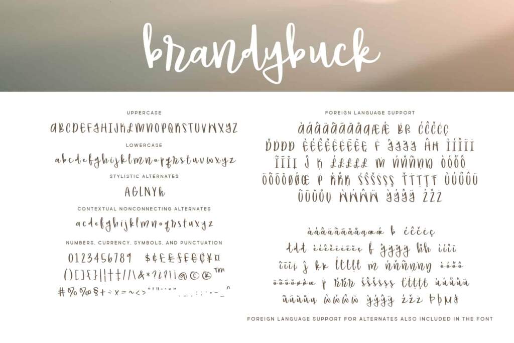 Brandybuck Regular Letters