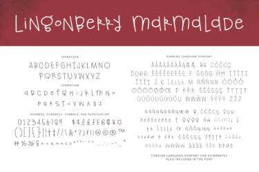 Regular Lingonberry Marmalade Letters
