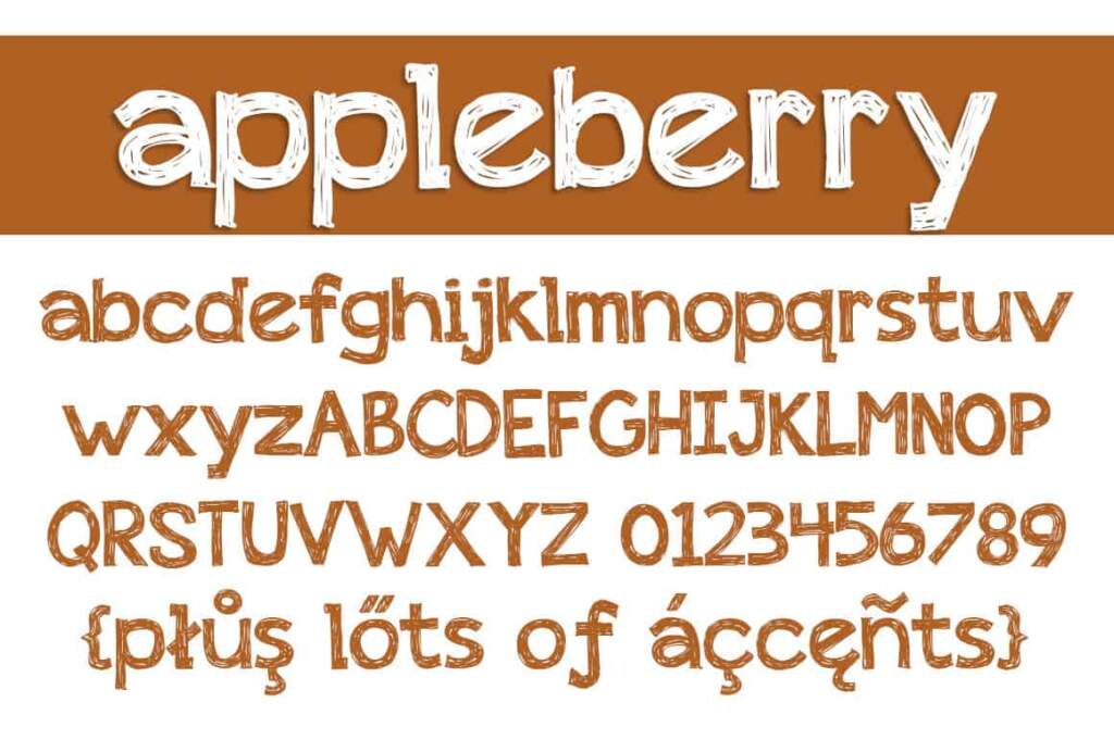 Appleberry Font Letters