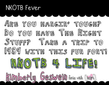 NKOTB Fever Font