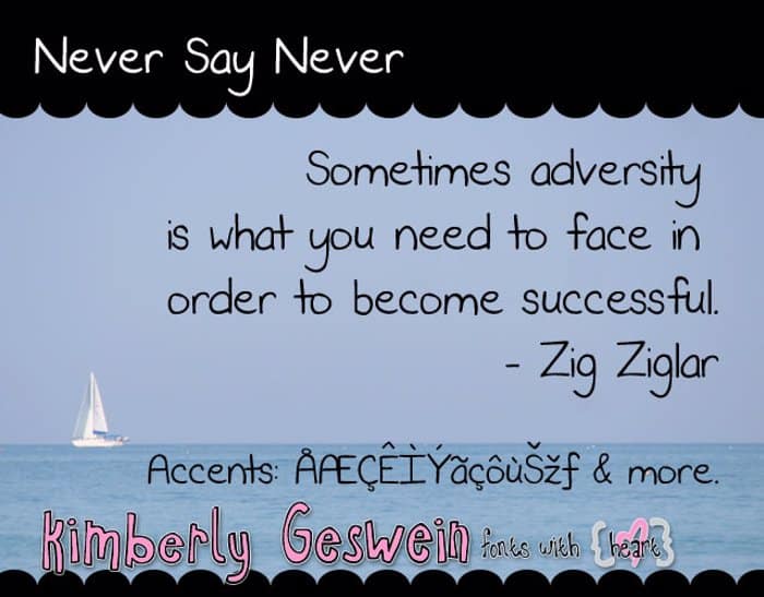 Never Say Never Font