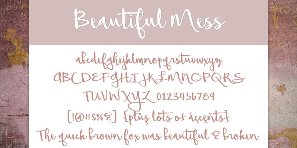 Beautiful Mess Letters Fontspring