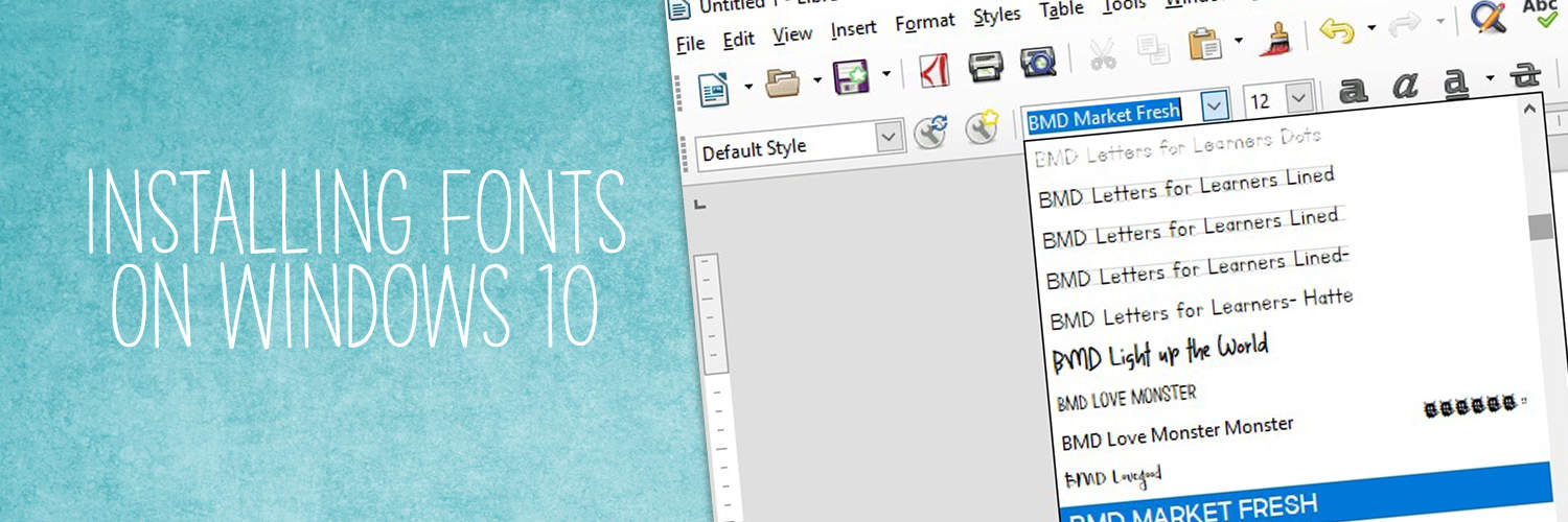 installing fonts on windows 10