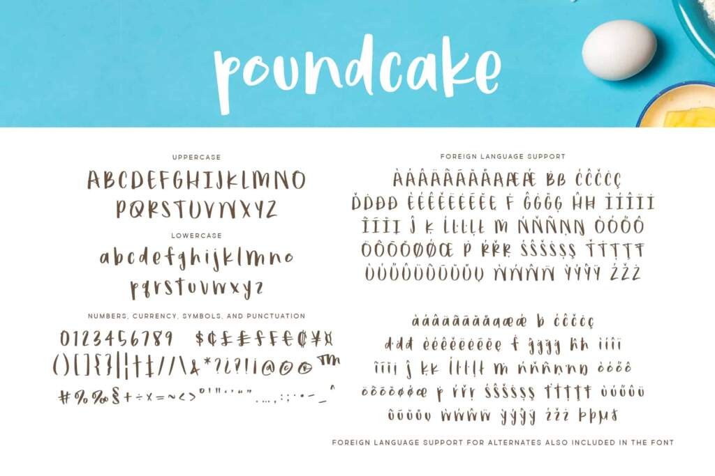 Poundcake Regular Letters