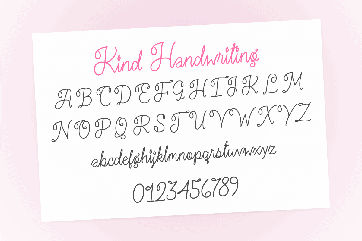 Kind Handwriting 2