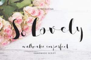 So Lovely Font Graphic