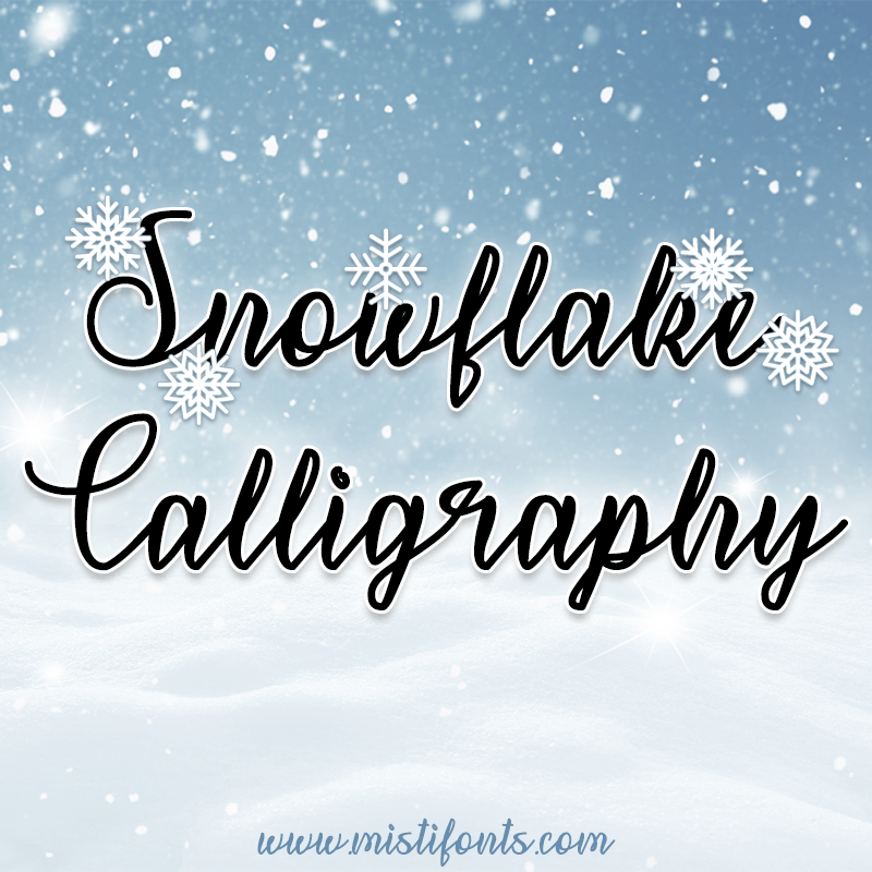 Snowflake Calligraphy Flag