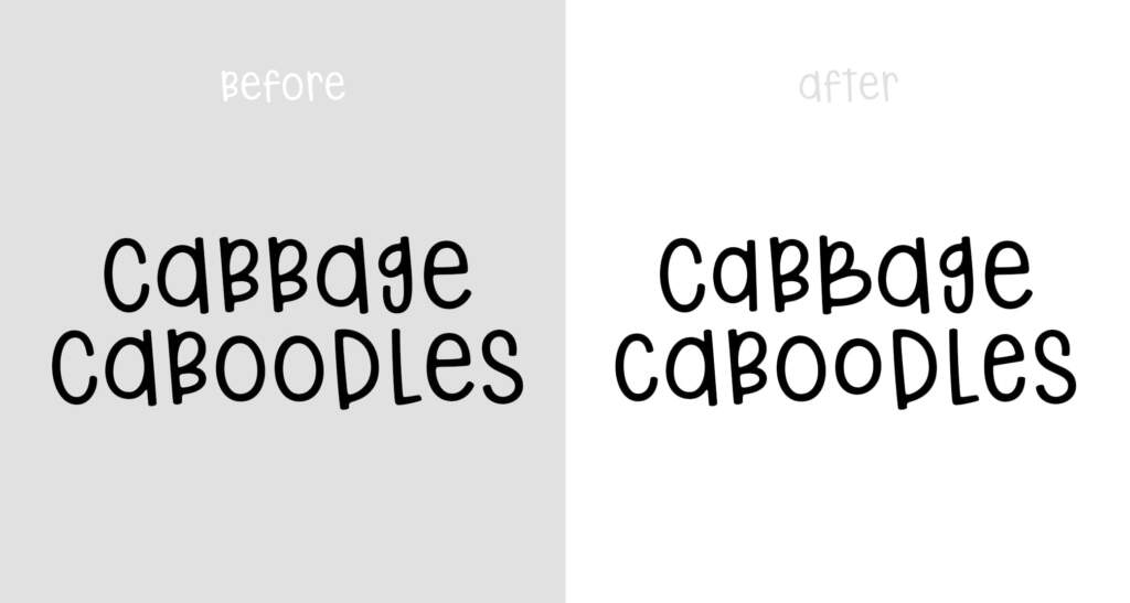 Cabbage Caboodles Before And After