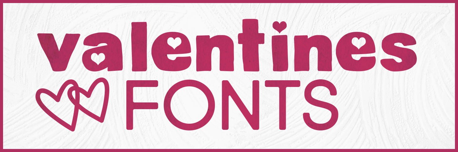 Valentines Fonts Wide Image