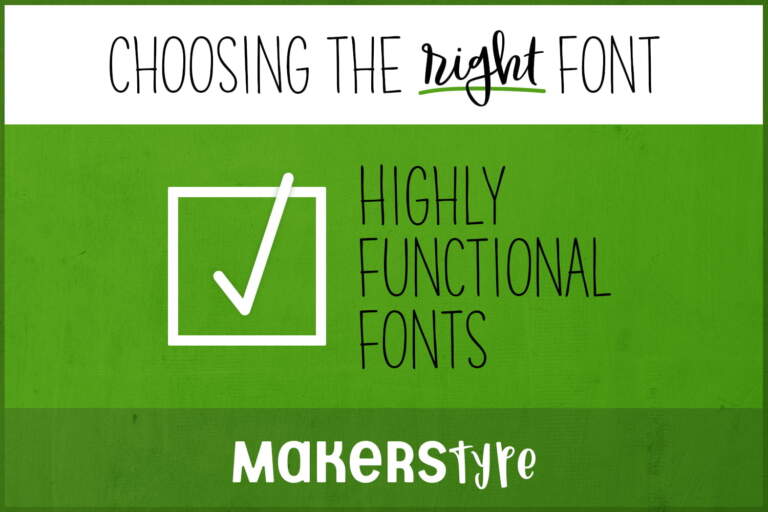 Choosing the right font
