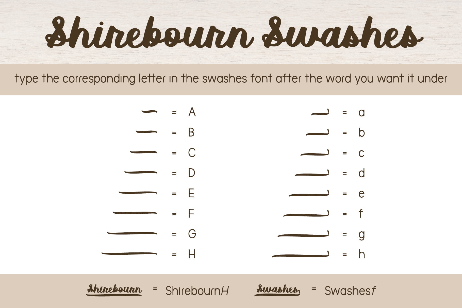 Shirebourn Regular Swashes