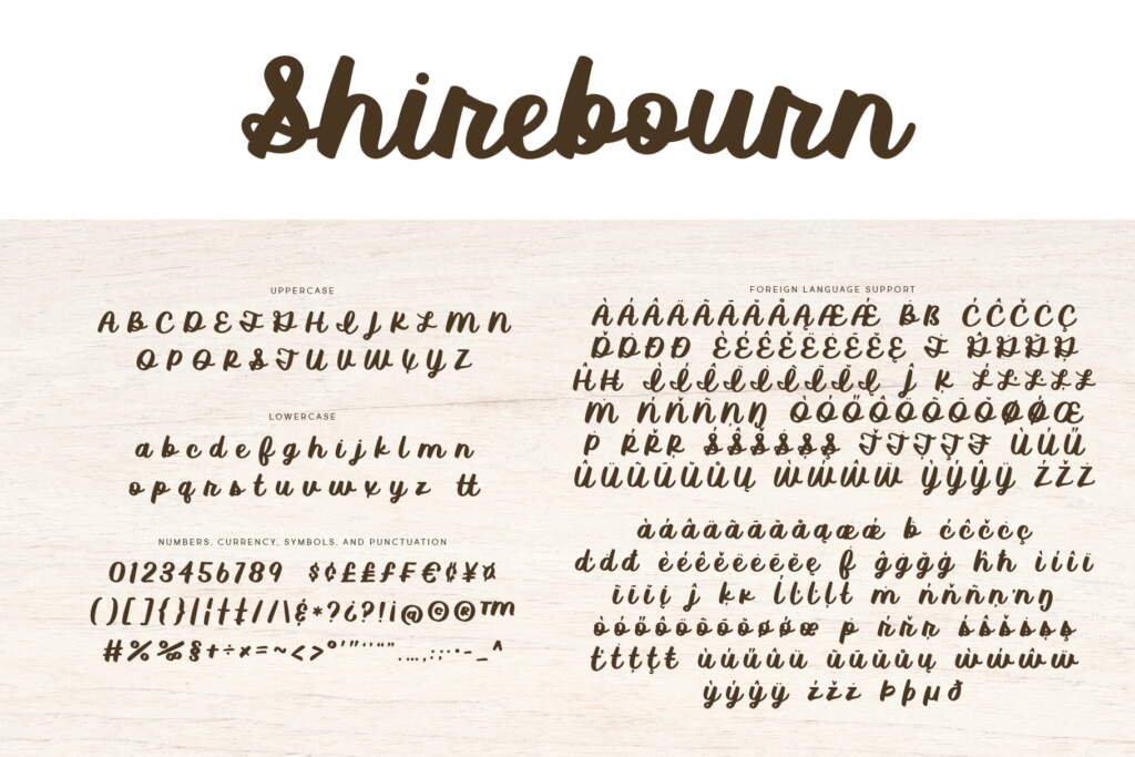 Shirebourne Regular Letters