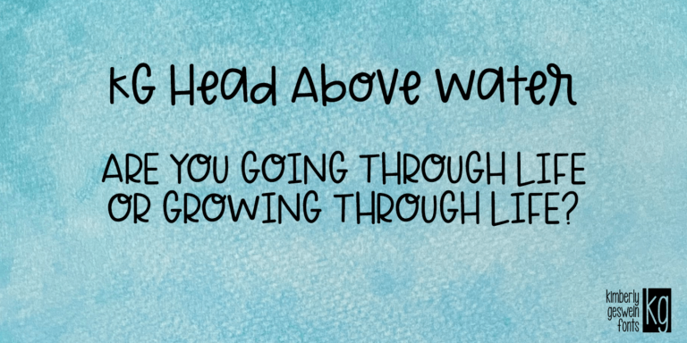 KG Head Above Water Font