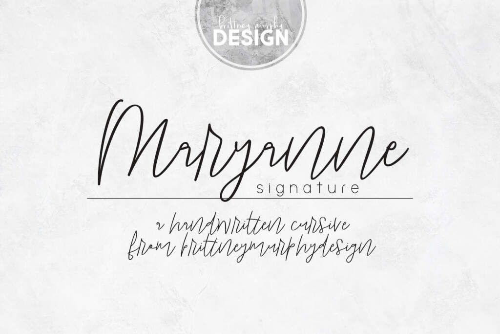 Maryanne Signature Title Regular