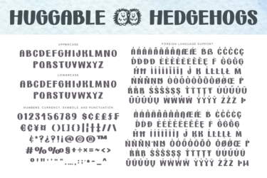 Hugglable Hedgehogs Regular Letters