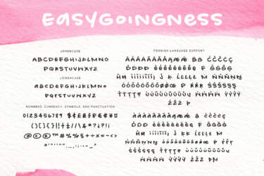 Easygoingness Regular Letters