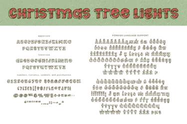 Christmas Tree Lights Regular Letters