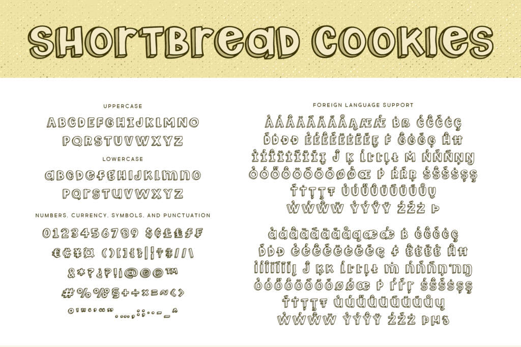 Shortbread Cookies Regular Letters