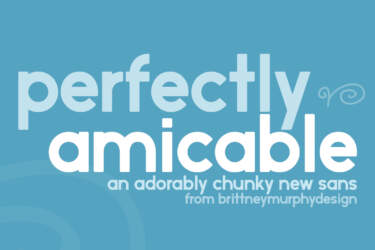 Perfectly Amicable Font
