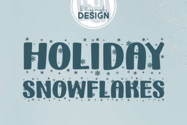 Holiday Snowflakes Font Title