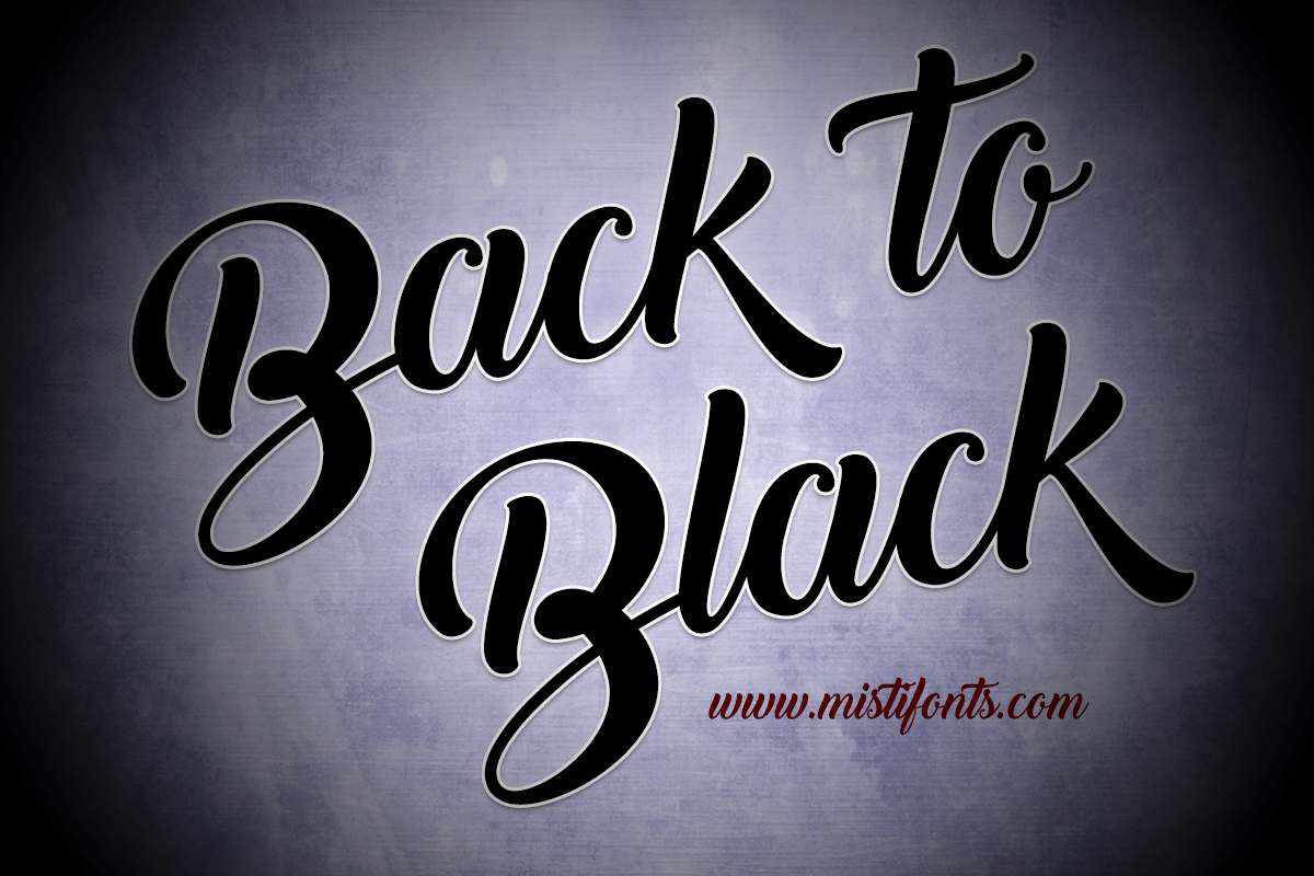 Back To Black Font - MakersType