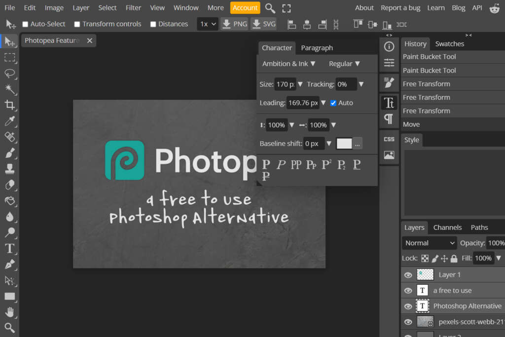 Photopea Review: A Great Free Photoshop Alternative 1 Using Photopea
