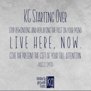 KG Starting Over Graphic