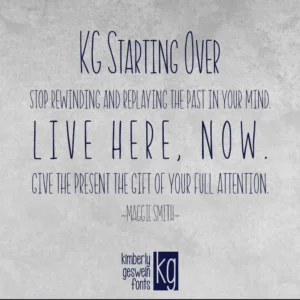 KG Starting Over Graphic