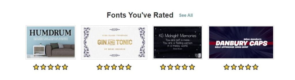 Font Ratings 