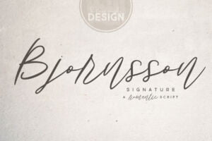 Bjornsson Signature Font Graphic
