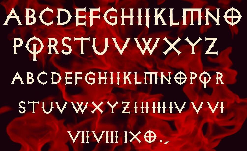 Diabolica Font Letters