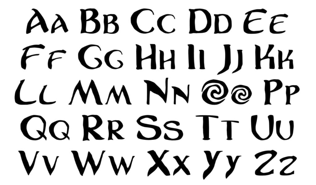 Moanas Font Letters