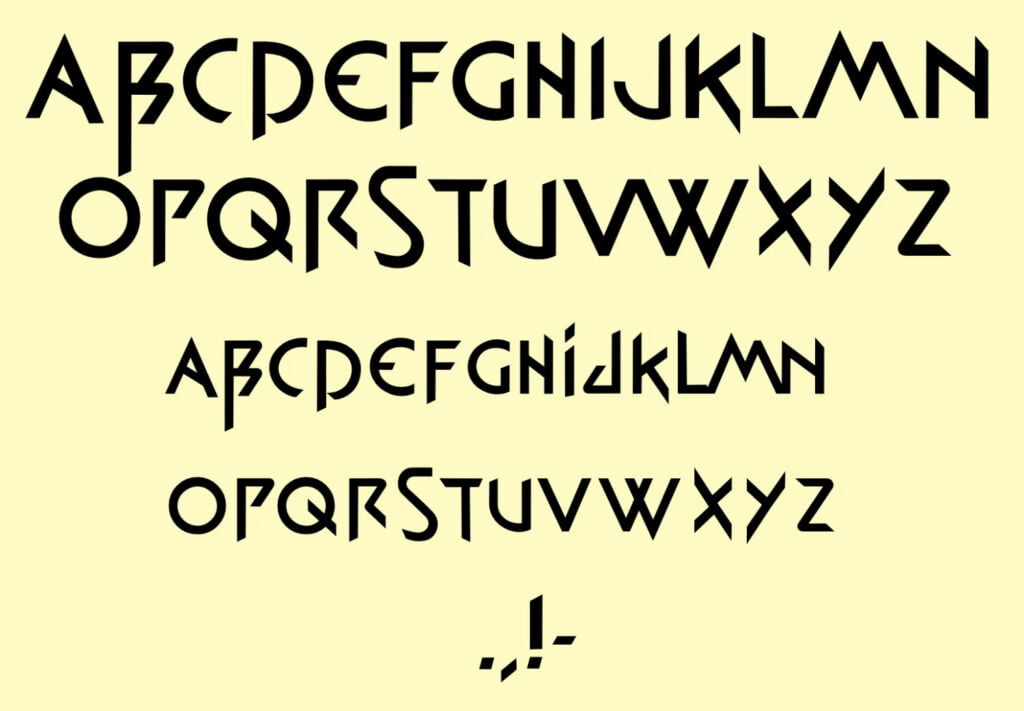 Shera Font Letters