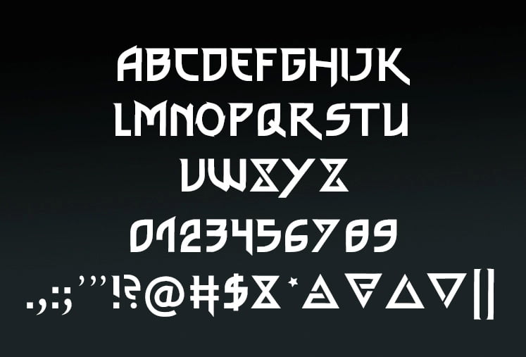 The Witcher Font Letters