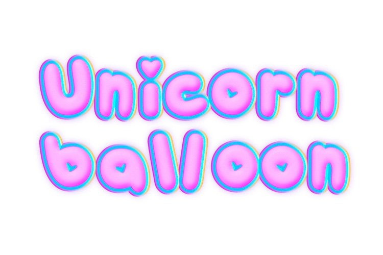Unicorn Balloon Font