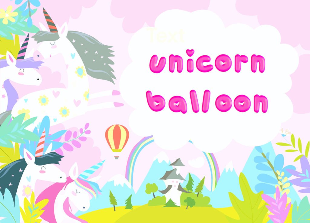 Unicorn Balloon Font