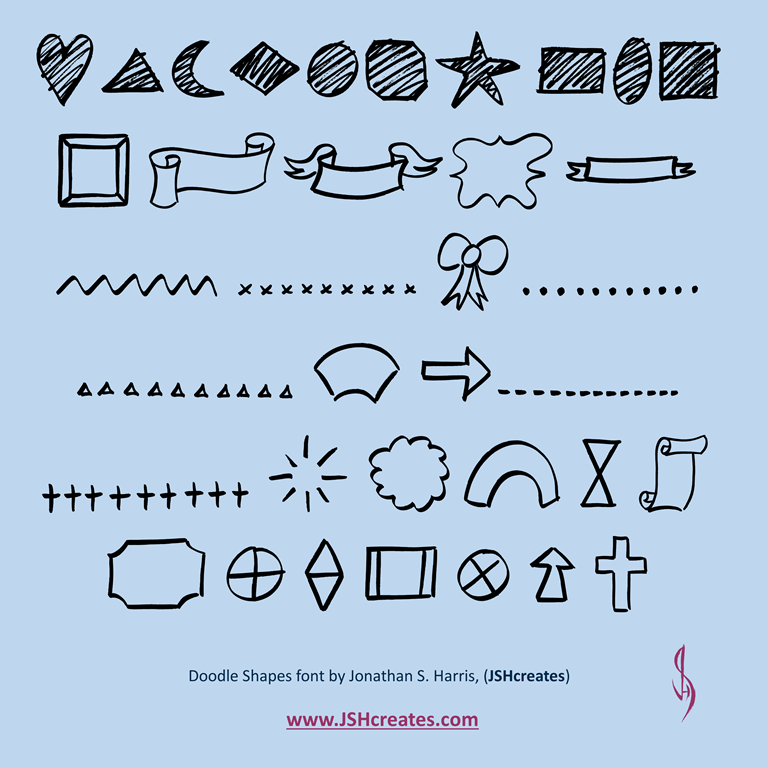 Doodle Shapes Font