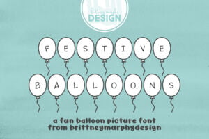 Festive Balloons Font Graphic