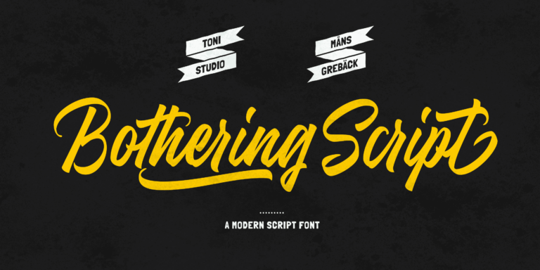 Bothering Script Font