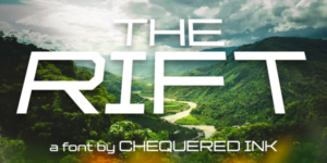 The Rift Font Graphic
