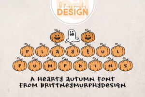 Playful Pumpkins Font Graphic