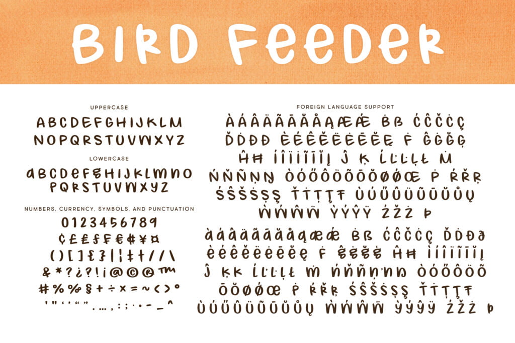 Bird Feeder Regular Letters